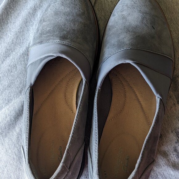 Clarks Sharon loafer pump grey size 9 - Picture 2 of 11